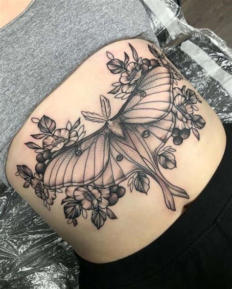 moth underboob tattoo|Sternum Tattoo: 30 Design Ideas to Try